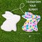 Paint Your Own Bunny Garden Stone, Craft Kits, Stepping Stones Kit for Kids, Ceramics to Paint, Ages 6+